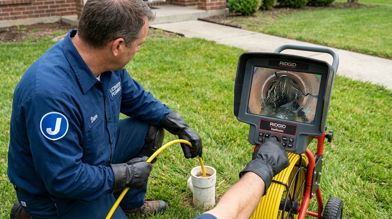 Sewer camera inspection being performed by Johns Plumbing LLC in La Luz